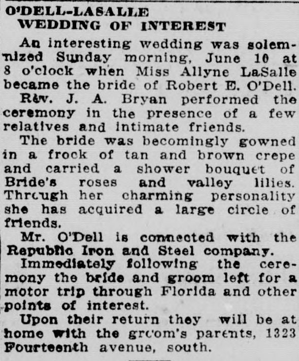 Allyne LaSalle-Robert E. O'Dell